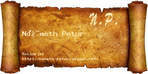 Németh Petur névjegykártya